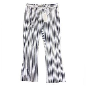 QL2 Quelledue Monet Striped Cropped Stretch Dress Pants